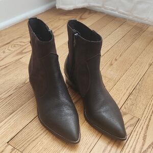 Donald J. Pliner Dark Brown Ankle Booties